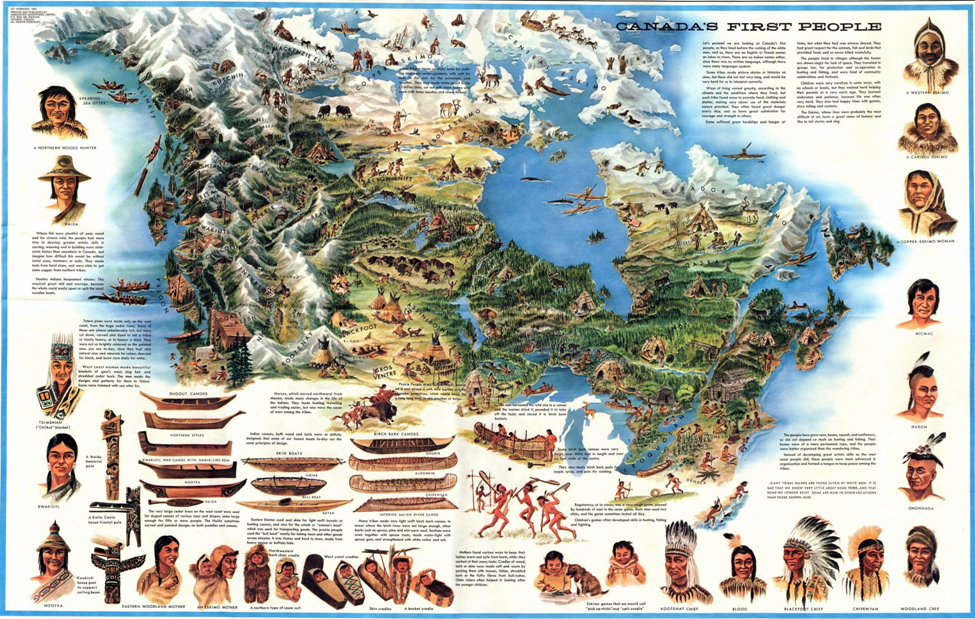 Native American Tribes Canada Map